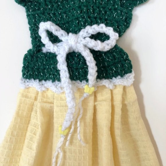 Dress Shape Dish Towel, Crochet Tea Towel Set, Crochet Cute Gift Set - Picture 10 of 16